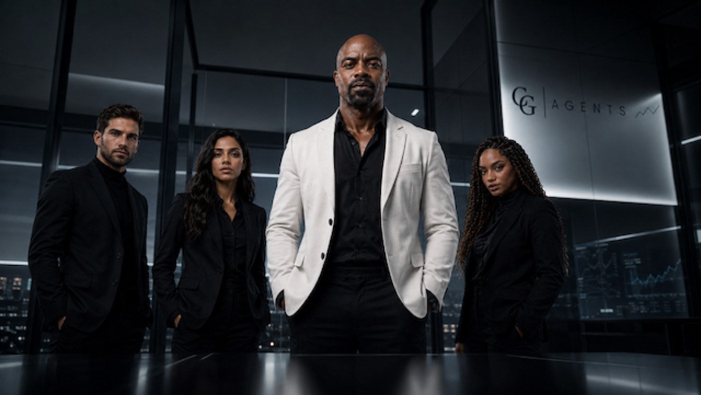 Davin Casely with the CG Intelligence agents